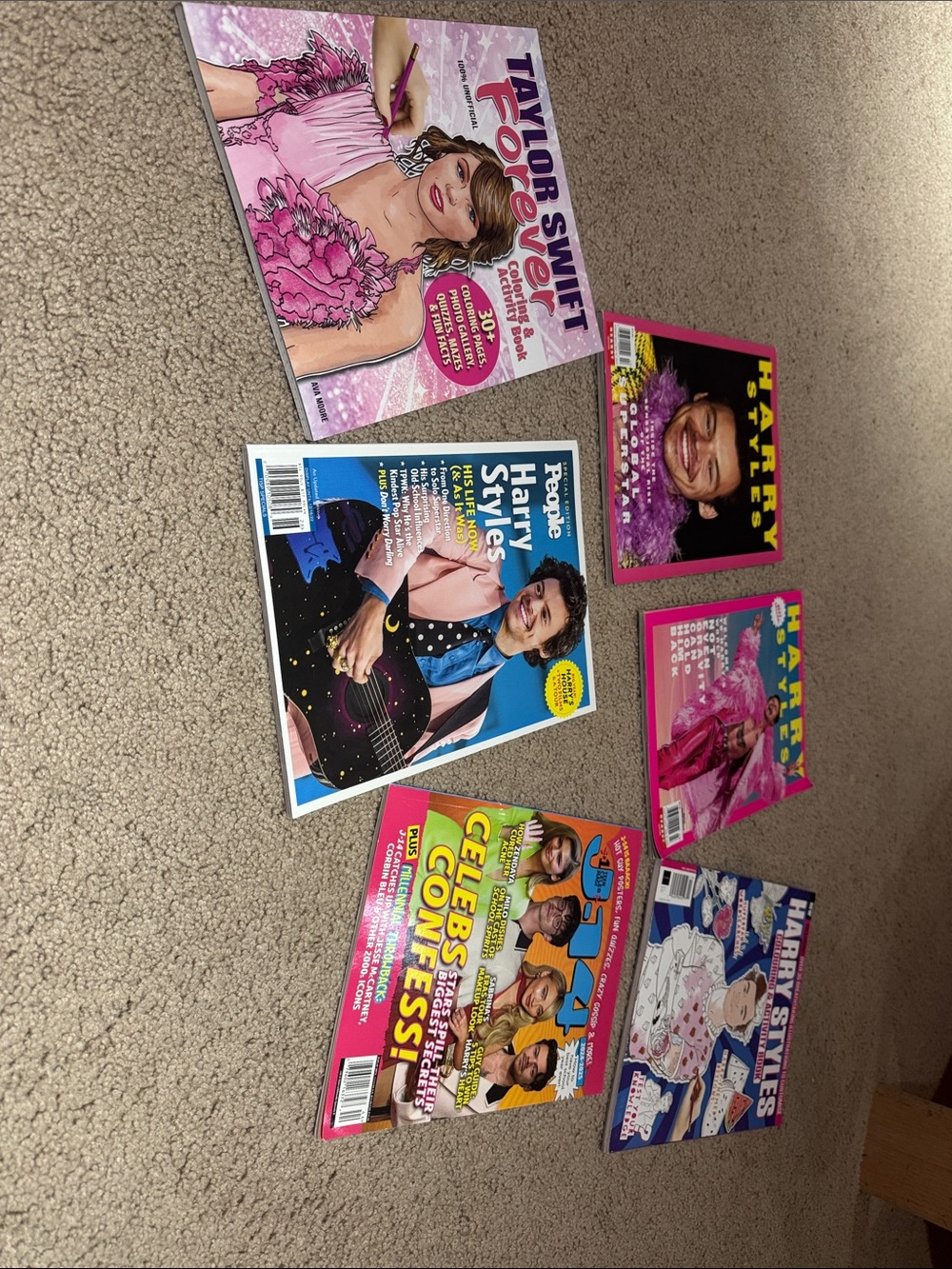 6 magazines lot featuring HARRY STYLES and TAYLOR SWIFT